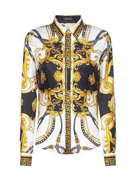 versace long sleeve shirt women's|1st copy Versace shirt men.